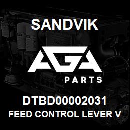 DTBD00002031 Sandvik FEED CONTROL LEVER VALVE | AGA Parts