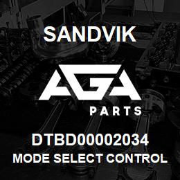 DTBD00002034 Sandvik MODE SELECT CONTROL LEVER VALVE | AGA Parts