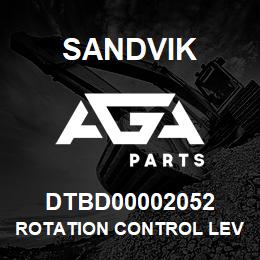 DTBD00002052 Sandvik ROTATION CONTROL LEVER VALVE RIB BOL | AGA Parts