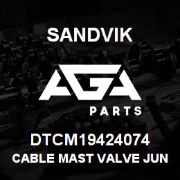 DTCM19424074 Sandvik CABLE MAST VALVE JUNCTION BO | AGA Parts