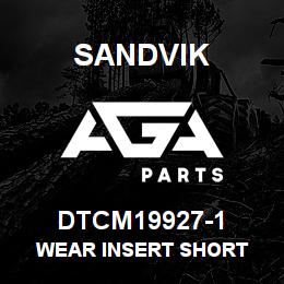 DTCM19927-1 Sandvik WEAR INSERT SHORT | AGA Parts