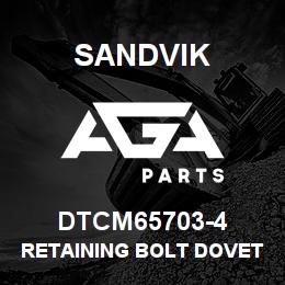 DTCM65703-4 Sandvik RETAINING BOLT DOVETAIL SLIDER | AGA Parts