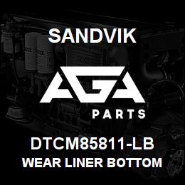DTCM85811-LB Sandvik WEAR LINER BOTTOM | AGA Parts