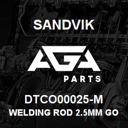 DTCO00025-M Sandvik WELDING ROD 2.5MM GOUGING | AGA Parts