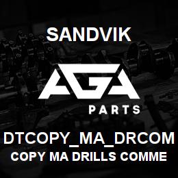 DTCOPY_MA_DRCOM Sandvik COPY MA DRILLS COMMERCIAL ITEM | AGA Parts