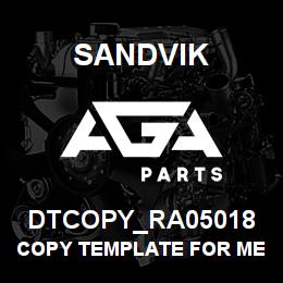 DTCOPY_RA05018 Sandvik COPY TEMPLATE FOR MERIT | AGA Parts