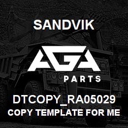 DTCOPY_RA05029 Sandvik COPY TEMPLATE FOR MERIT | AGA Parts