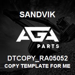 DTCOPY_RA05052 Sandvik COPY TEMPLATE FOR MERIT | AGA Parts