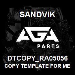 DTCOPY_RA05056 Sandvik COPY TEMPLATE FOR MERIT | AGA Parts