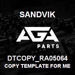 DTCOPY_RA05064 Sandvik COPY TEMPLATE FOR MERIT | AGA Parts