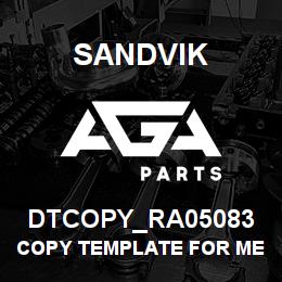 DTCOPY_RA05083 Sandvik COPY TEMPLATE FOR MERIT | AGA Parts
