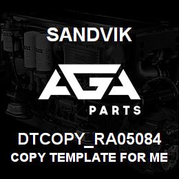 DTCOPY_RA05084 Sandvik COPY TEMPLATE FOR MERIT | AGA Parts
