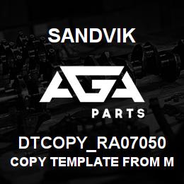 DTCOPY_RA07050 Sandvik COPY TEMPLATE FROM MERIT | AGA Parts