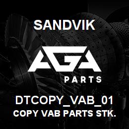 DTCOPY_VAB_01 Sandvik COPY VAB PARTS STK. | AGA Parts