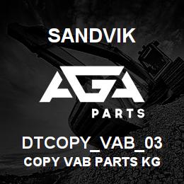 DTCOPY_VAB_03 Sandvik COPY VAB PARTS KG | AGA Parts