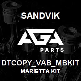DTCOPY_VAB_MBKIT Sandvik MARIETTA KIT | AGA Parts
