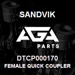 DTCP000170 Sandvik FEMALE QUICK COUPLER, 3/4" | AGA Parts