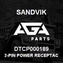 DTCP000189 Sandvik 2-PIN POWER RECEPTACLE | AGA Parts