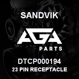 DTCP000194 Sandvik 23 PIN RECEPTACLE | AGA Parts
