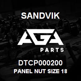 DTCP000200 Sandvik PANEL NUT SIZE 18 | AGA Parts