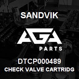 DTCP000489 Sandvik CHECK VALVE CARTRIDGE | AGA Parts