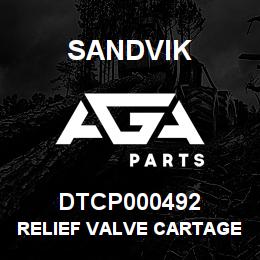 DTCP000492 Sandvik RELIEF VALVE CARTAGE 1600PSI | AGA Parts