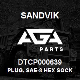 DTCP000639 Sandvik PLUG, SAE-8 HEX SOCKET ORING BOSS | AGA Parts