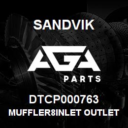 DTCP000763 Sandvik MUFFLER8INLET OUTLET EXHAUST | AGA Parts