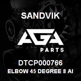 DTCP000766 Sandvik ELBOW 45 DEGREE 8 AIR INTAKE | AGA Parts