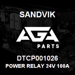 DTCP001026 Sandvik POWER RELAY 24V 100A SPDT | AGA Parts