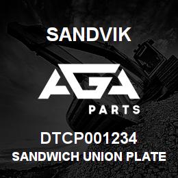 DTCP001234 Sandvik SANDWICH UNION PLATE 3CODE61 | AGA Parts