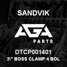 DTCP001401 Sandvik 3" BOSS CLAMP 4 BOLT RB | AGA Parts