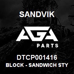 DTCP001416 Sandvik BLOCK - SANDWICH STYLE, | AGA Parts
