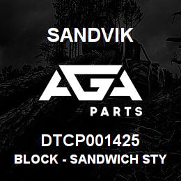 DTCP001425 Sandvik BLOCK - SANDWICH STYLE, 1" ORB | AGA Parts