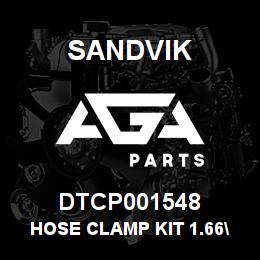 DTCP001548 Sandvik HOSE CLAMP KIT 1.66" (42.2MM) | AGA Parts