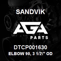 DTCP001630 Sandvik ELBOW 90, 3 1/2" OD X 3 1/2" | AGA Parts