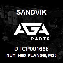 DTCP001665 Sandvik NUT, HEX FLANGE, M20 | AGA Parts
