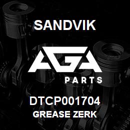 DTCP001704 Sandvik GREASE ZERK | AGA Parts