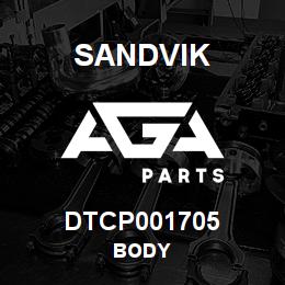 DTCP001705 Sandvik BODY | AGA Parts