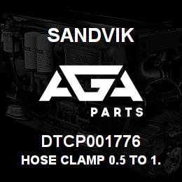 DTCP001776 Sandvik HOSE CLAMP 0.5 TO 1.0625 ID | AGA Parts