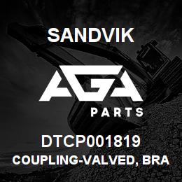 DTCP001819 Sandvik COUPLING-VALVED, BRASS, FEMALE | AGA Parts