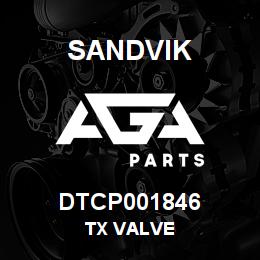 DTCP001846 Sandvik TX VALVE | AGA Parts