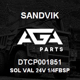 DTCP001851 Sandvik SOL VAL 24V 1/4FBSP 6B6M-E-DC | AGA Parts