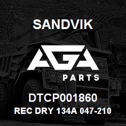 DTCP001860 Sandvik REC DRY 134A 047-2104M | AGA Parts