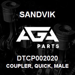 DTCP002020 Sandvik COUPLER, QUICK, MALE - 1/2 | AGA Parts