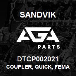 DTCP002021 Sandvik COUPLER, QUICK, FEMALE - 1/2 | AGA Parts