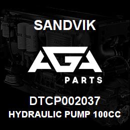 DTCP002037 Sandvik HYDRAULIC PUMP 100CC RH | AGA Parts