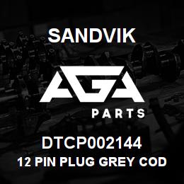 DTCP002144 Sandvik 12 PIN PLUG GREY CODE A | AGA Parts