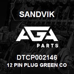 DTCP002146 Sandvik 12 PIN PLUG GREEN CODE C | AGA Parts