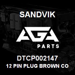 DTCP002147 Sandvik 12 PIN PLUG BROWN CODE D | AGA Parts